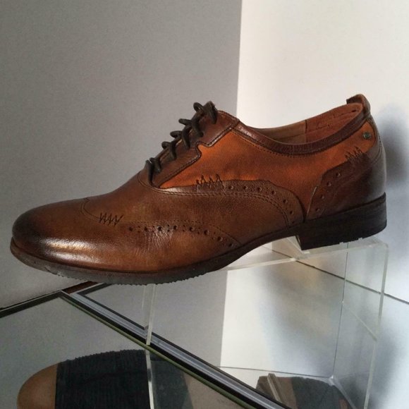 NEW ROCKPORT Parker Hill Brogue Dark Brown Leather/Canvas Shoes (Size 8.5 D) main image 5